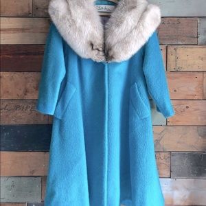 Gorgeous vintage mohair & fox fur coat